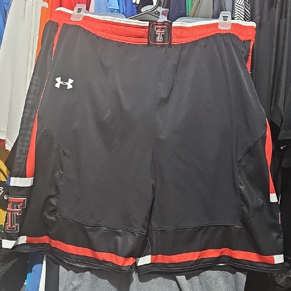 Under Armour Black Shorts with Red Trim